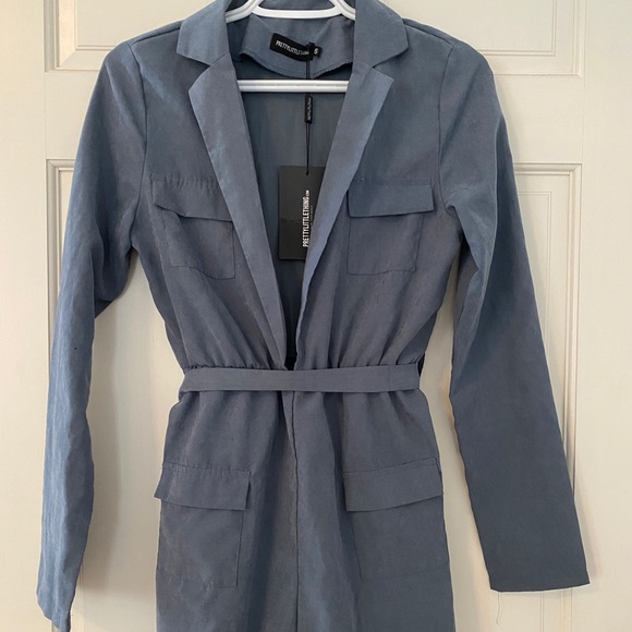 PrettyLittleThing LongSleeve Shorts Romper Jumper - Picture 1 of 9